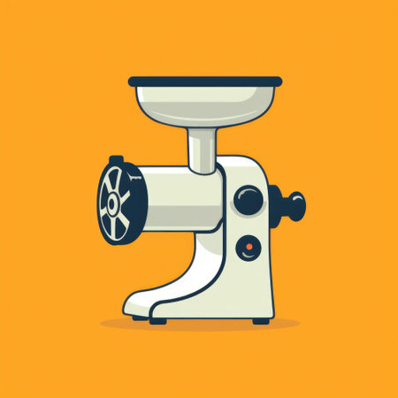 Electric meat grinder. Flat design. Vector illustration.の素材
