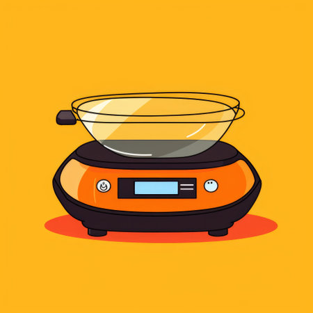 Kitchen electric stove. Electronic kitchen appliances. Vector illustration in flat styleの素材