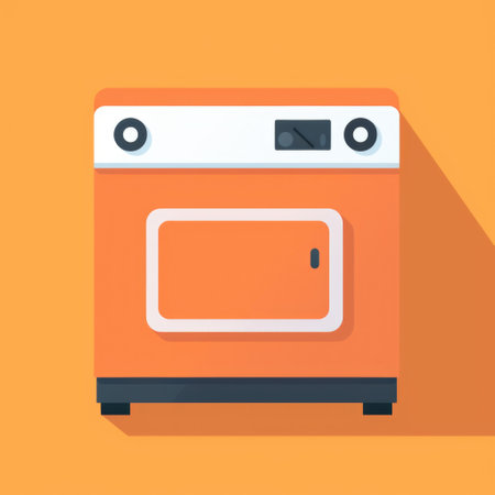 Laundry icon in trendy flat style isolated on orange background.の素材