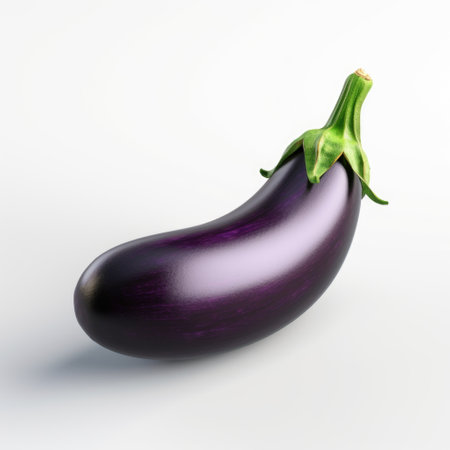 Eggplant isolated on a white background. 3d illustration.の素材