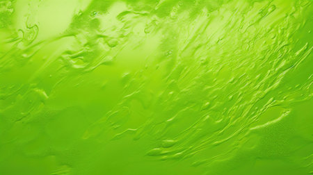 Green water texture with drops and splashes. Abstract nature background.の素材