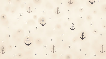 Seamless pattern with anchors. Marine background. Vector illustration.の素材