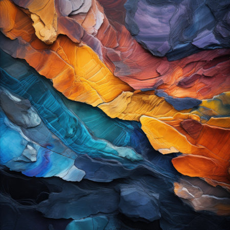colorful abstract background - multicolored sandstone layers, textureの素材