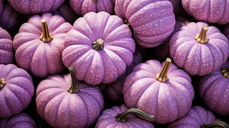 Colorful pumpkins on the autumn market. Background of pumpkins.の素材
