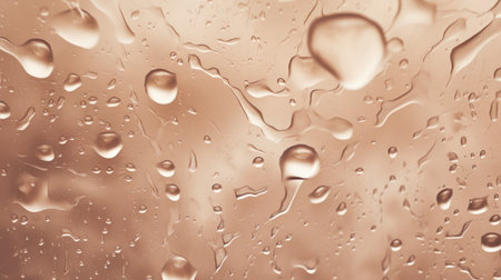 Drops of water on a glass surface as an abstract background.の素材