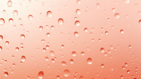 Drops of rain on the window, red background. Shallow DOFの素材
