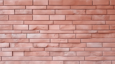 Pink brick wall texture background. Brickwork or stonework flooring interior design.の素材