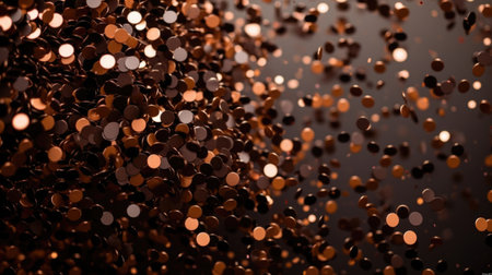 Abstract 3d rendering of chaotic dots. Bokeh effect.の素材