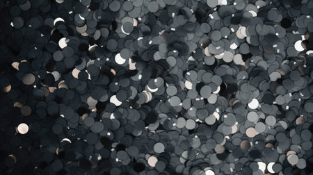 Silver confetti background. Silver glitter texture. Silver sparkles.の素材