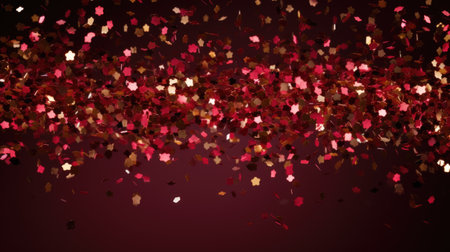 abstract red confetti background, valentine's day backgroundの素材