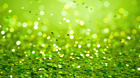 green glitter christmas abstract background. defocused. bokehの素材