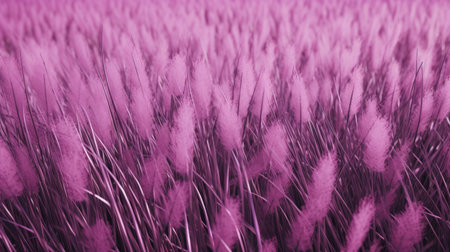 Close up of grass flowers in purple color. Abstract nature background.の素材