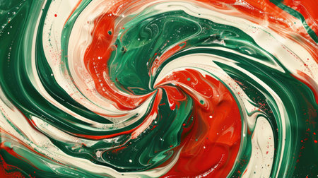 Traditional Ottoman Turkish marbling art patterns as abstract colorful background (close-up shot)の素材