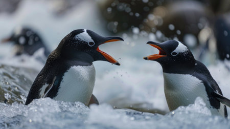 Gentoo penguin (Pygoscelis papua) in Antarcticaの素材