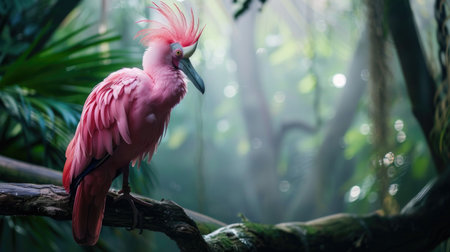 Pink Roseate Spoonbill (Araucaria rosea)の素材