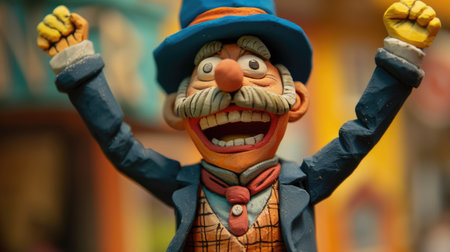 Close-up of the figure of a clown in the form of a clownの素材