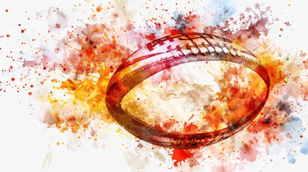 Abstract colorful watercolor painting of car tire on watercolor background.の素材