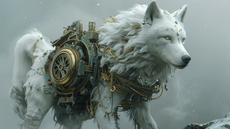 Astronaut in space. Fantastic scene. 3d rendering.の素材