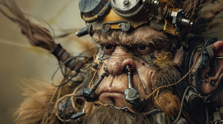 Portrait of a man in the steampunk style.の素材