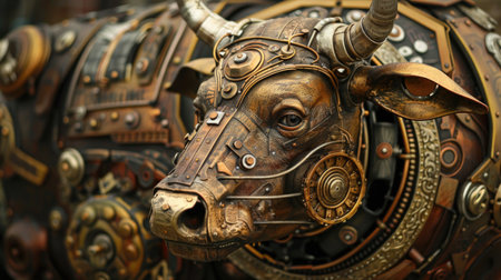 Horse heads made of metal. Horse heads made of metal.の素材