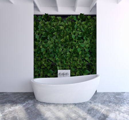 Modern bright interiors. 3d rendered illustrationの写真素材