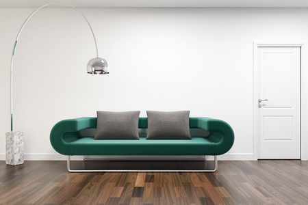 Modern bright interiors 3D rendering illustrationの写真素材