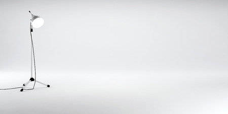 Modern bright interiors empty room 3D rendering illustrationの写真素材