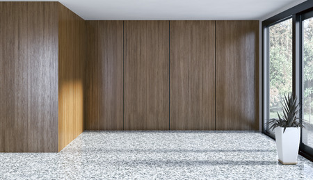 Modern bright interiors empty room 3D rendering 
illustrationの写真素材