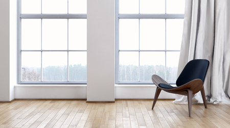 Modern bright interiors 3D rendering 
illustrationの写真素材