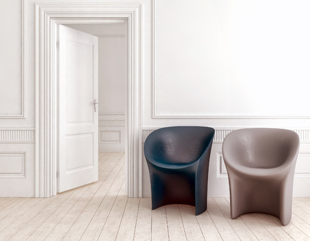 Modern bright interiors 3D rendering 
illustrationの写真素材