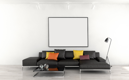 Modern bright interiors 3D rendering 
illustrationの写真素材