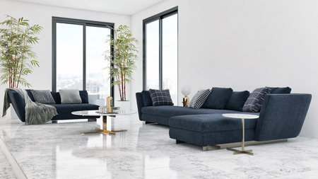 large luxury modern bright interiors room illustration 3D rendering computer generated image not...