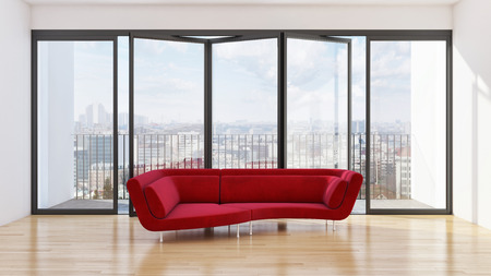 large luxury modern bright interiors room illustration 3D renderingの写真素材