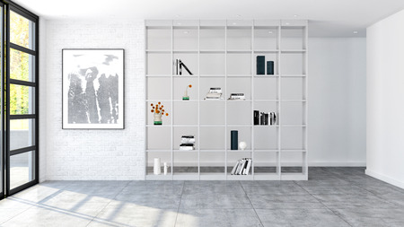 large luxury modern bright interiors Living room illustration 3D rendering computer digitally generated imageの写真素材