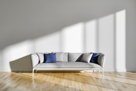 large luxury modern bright interiors Living room illustration 3D rendering computer digitally...