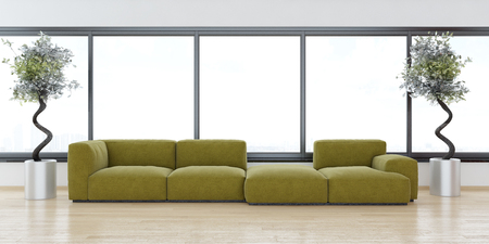 large luxury modern bright interiors Living room illustration 3D rendering computer digitally generated imageの写真素材