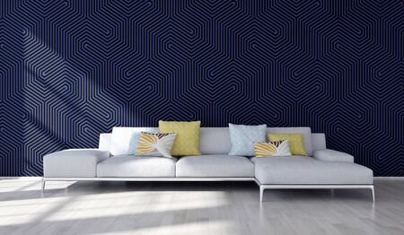 large luxury modern bright interiors Living room illustration 3D rendering computer digitally generated imageの写真素材