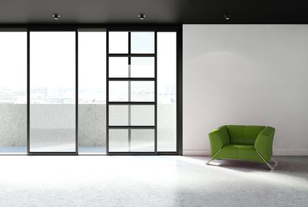 large luxury modern bright interiors Living room illustration 3D rendering computer digitally generated imageの写真素材