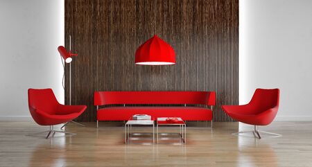 large luxury modern bright interiors Living room illustration 3D rendering computer digitally...