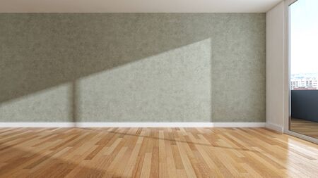 large luxury modern bright interiors empty room illustration 3D rendering computer generated image の写真素材