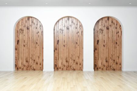 large luxury modern bright interiors empty room illustration 3D rendering computer generated imageの写真素材