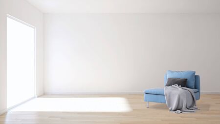 large luxury modern bright interiors Living room mockup illustration 3D rendering computer digitally generated imageの写真素材