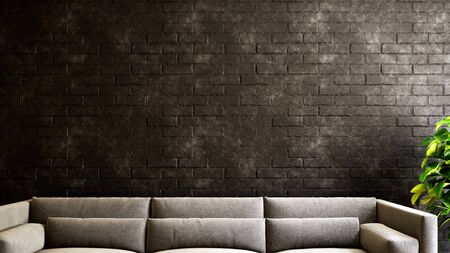 large luxury modern bright interiors Living room mockup illustration 3D rendering computer digitally generated imageの写真素材