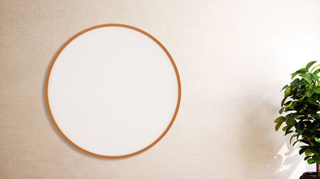 large luxury modern bright interiors Living room mockup illustration 3D rendering computer digitally generated imageの写真素材