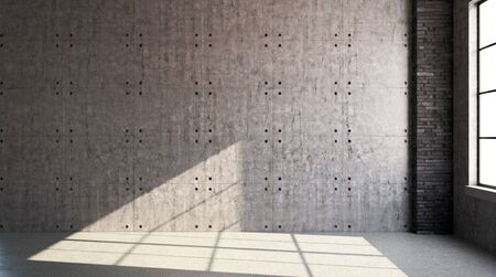 large luxury modern bright interiors Living room mockup illustration 3D rendering computer digitally generated imageの写真素材