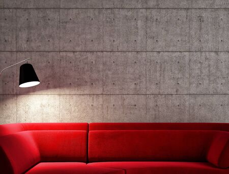 large luxury modern bright interiors Living room mockup illustration 3D rendering computer digitally generated imageの写真素材