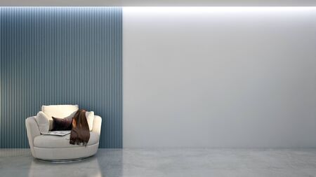 Large luxury modern bright interiors Living room mockup illustration 3D rendering computer digitally generated imageの写真素材