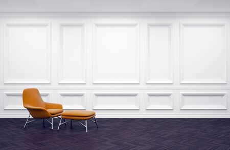 Large luxury modern bright interiors Living room mockup illustration 3D rendering computer digitally generated imageの写真素材