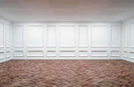 Large luxury modern bright interiors Living room mockup illustration 3D rendering computer digitally generated imageの写真素材