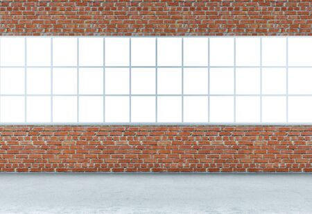 Large luxury modern bright interiors Living room mockup illustration 3D rendering computer digitally generated imageの写真素材